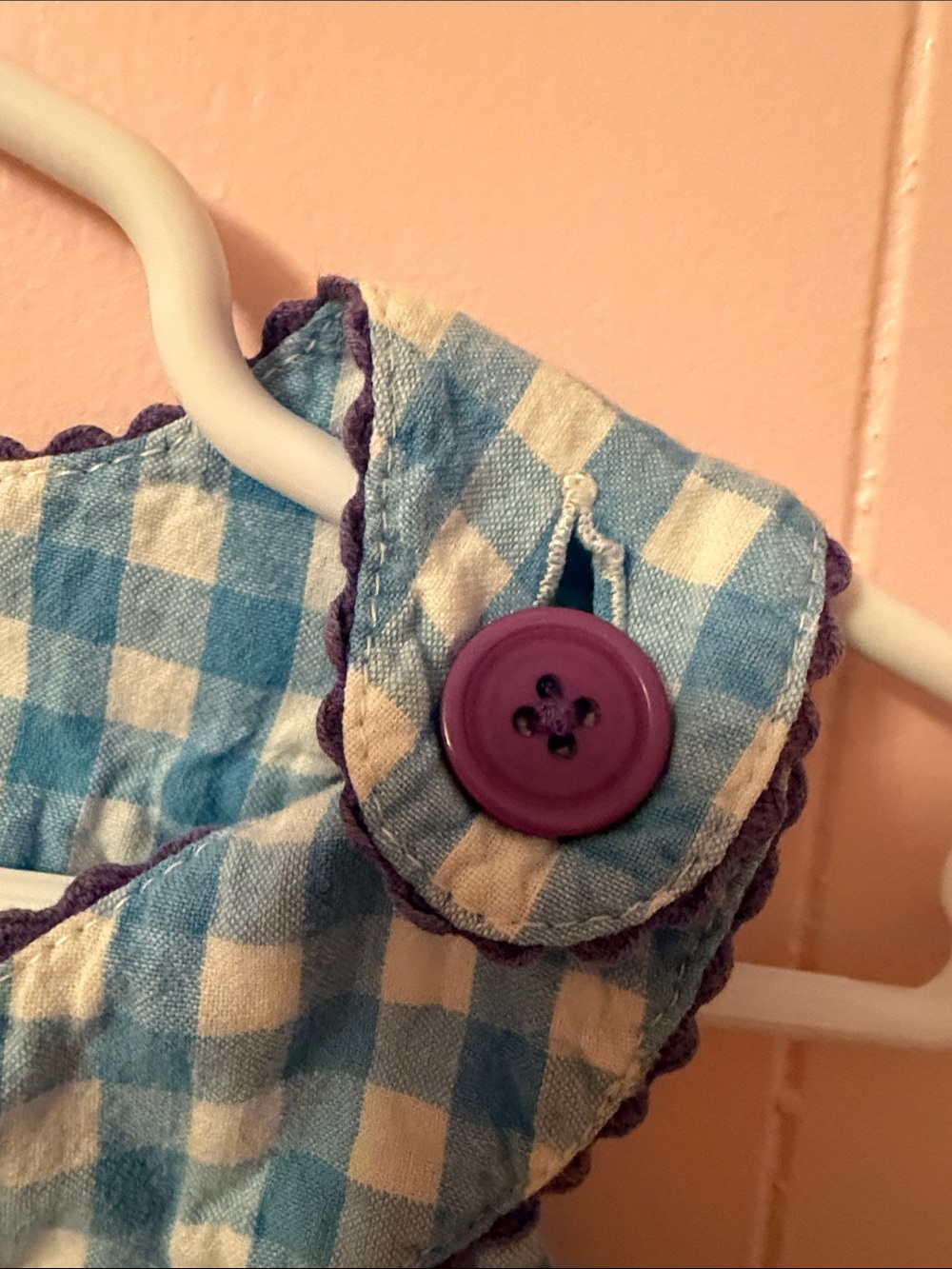 Baby Boden Blue Gingham Sailboat Appliqué Dress - Picture 7 of 7